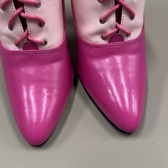 Sexy Stylish Pink Jante Lace-Up Heels - Picture 4 of 10